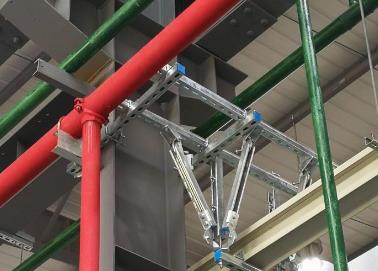 江陵该抗震支架的整体式支吊架结构协调性好
